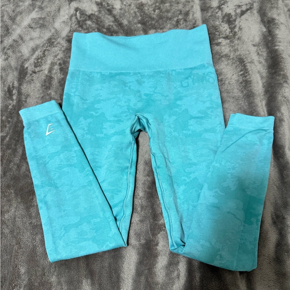 Gymshark Aqua Camouflage Leggings